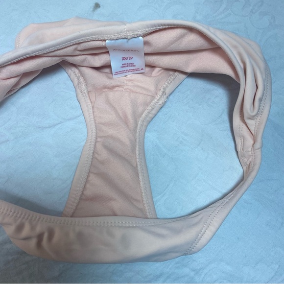 Scrunch Low Rise Bikini Bottoms Swim Suit Pastel Pink Hiphugger Y2K Style XS - Picture 3 of 6